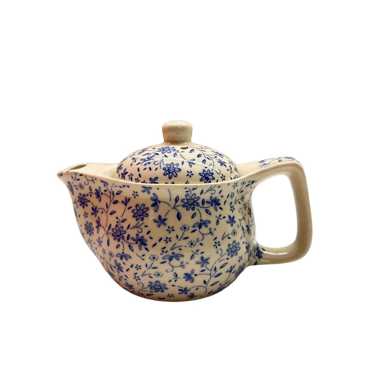 Oriental Tea Pot Small Delicate Blue Flowers